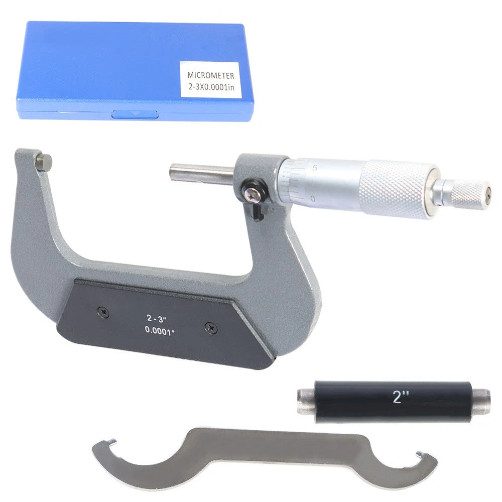 Precision Outside Micrometer 2-3" 0.0001" Carbide Tipped