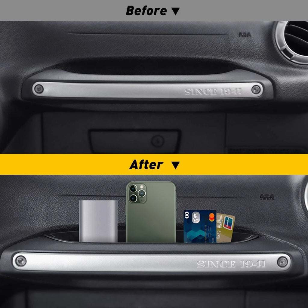 Passenger Handle Organizer Storage Grab Tray Box for Jeep Wrangler JK (2007–2018)