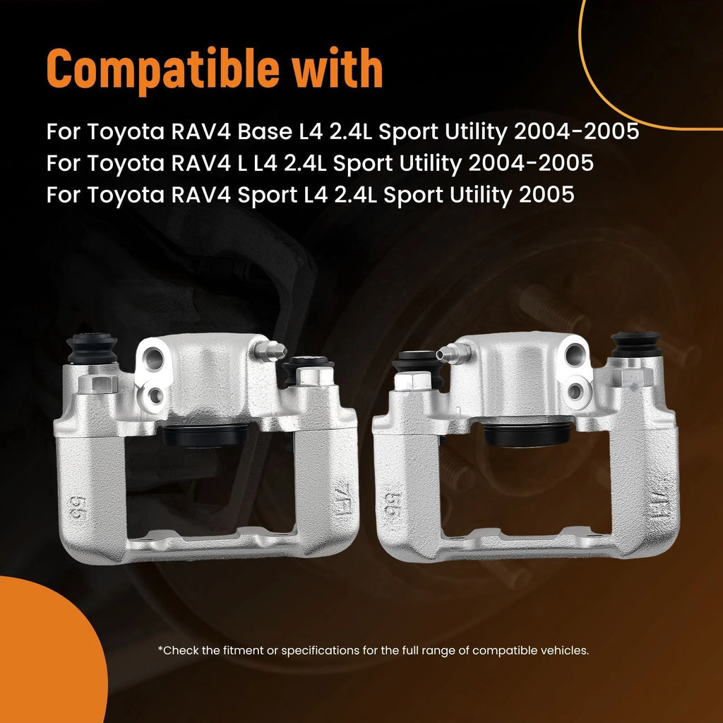2X Rear Brake Calipers Assembly for Toyota RAV4 (2004–2005) 19-2971