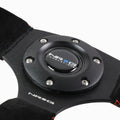 NRG Reinforced Steering Wheel 32cm D-Shape for Universal Fit (RHD)
