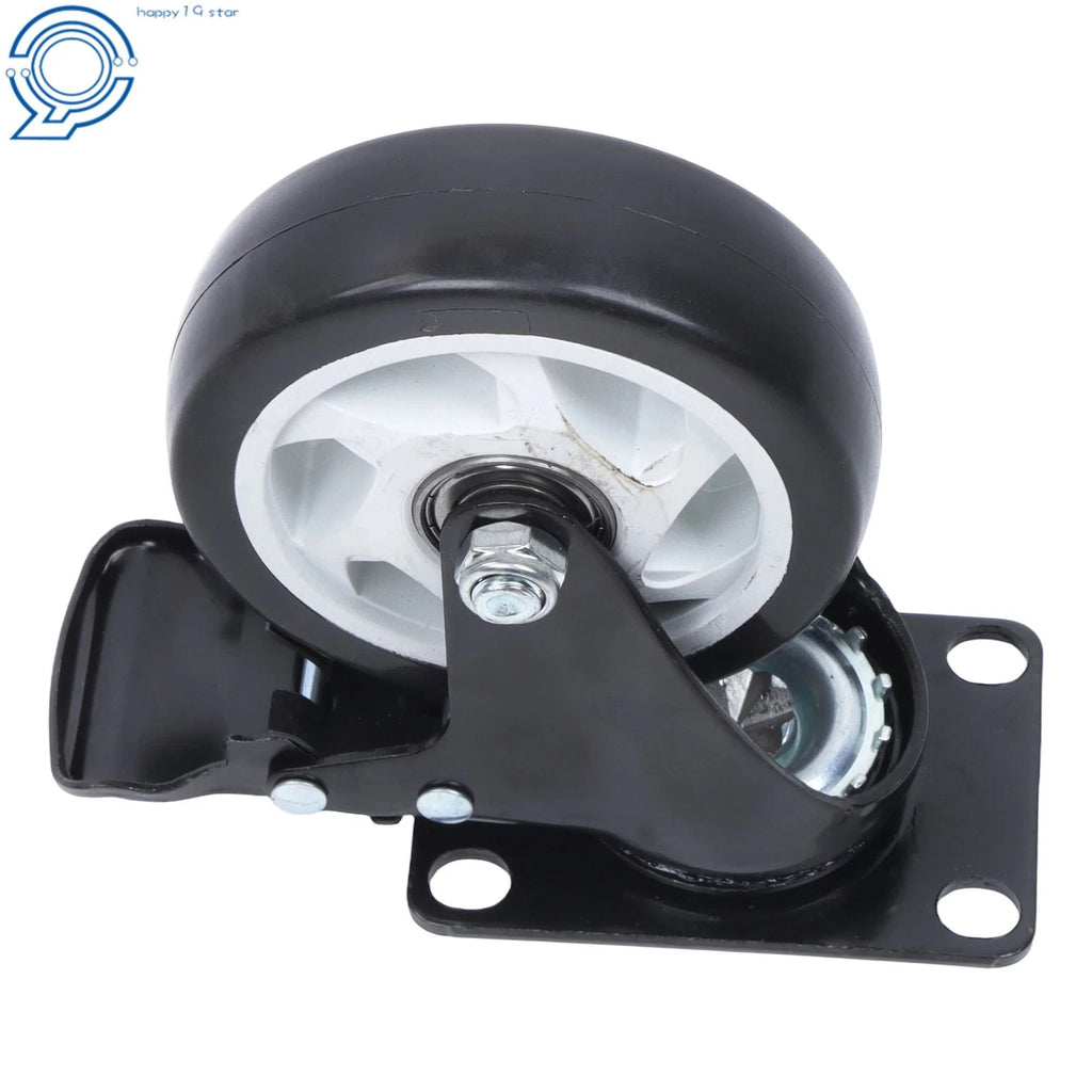 Set of 4 Heavy Duty 4 Inch Swivel Caster Wheels with Brake 2200lbs