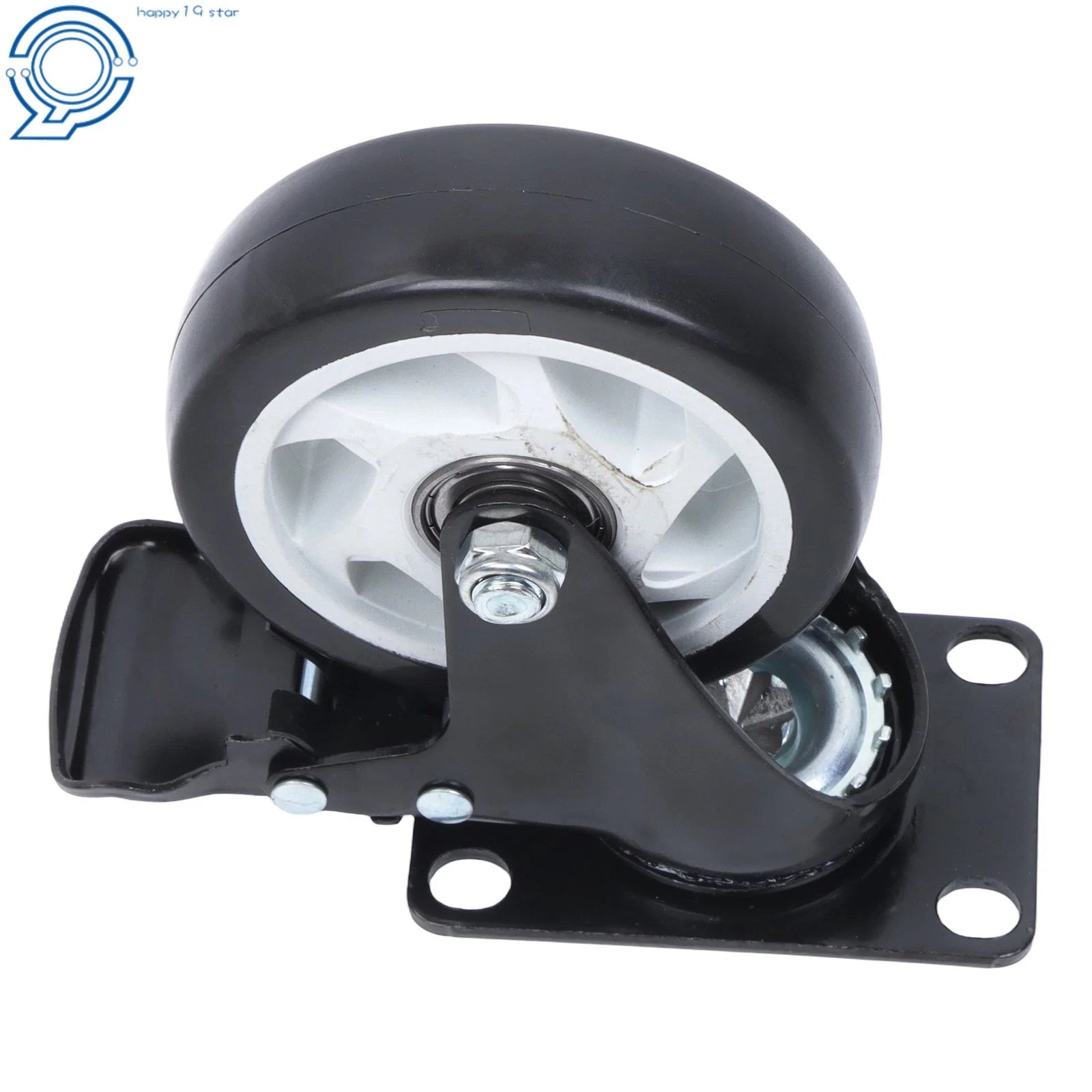 Set of 4 Heavy Duty 4 Inch Swivel Caster Wheels with Brake 2200lbs