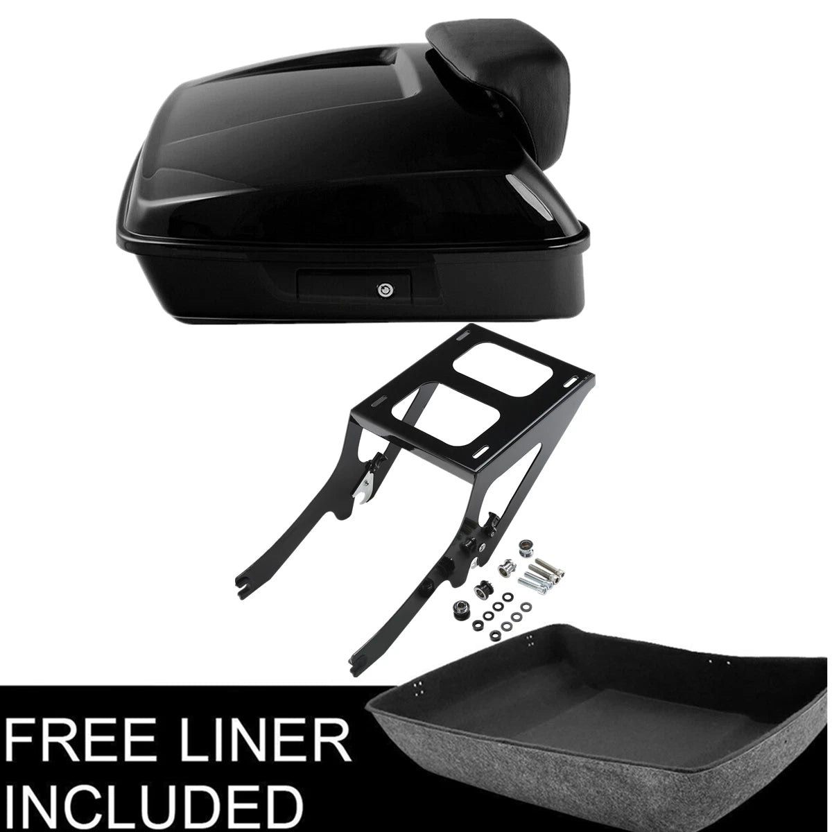 Chopped Trunk Mount Rack Pad for Harley Heritage Classic (2018–2023) Black