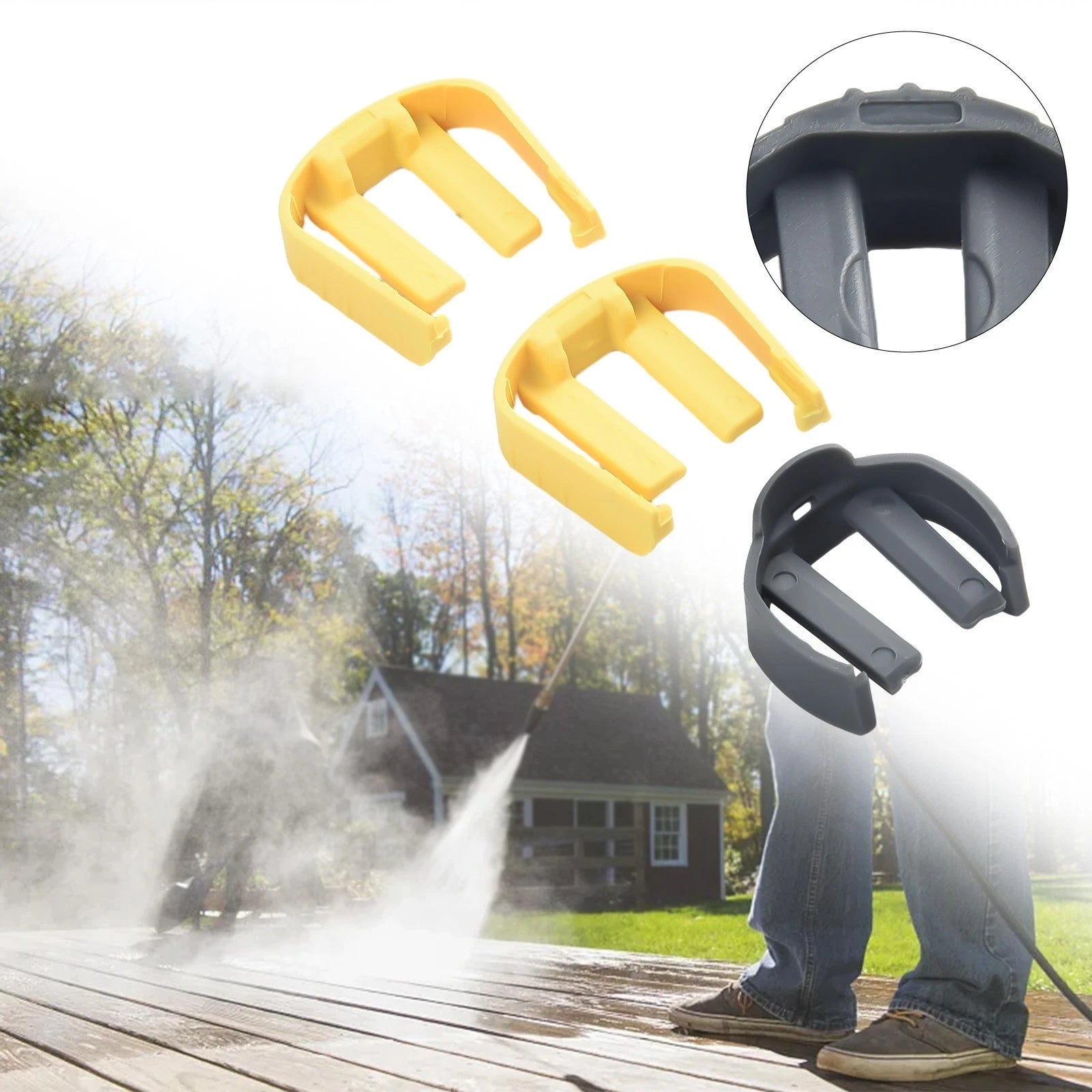 K2 Yellow K-Series Trigger Replacement Clip & Grey Hose Clamp