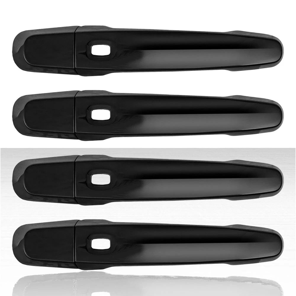 8pc Door Handle Covers for 2014-2020 Chevy Impala LS/LT/LTZ - Black w/Smart