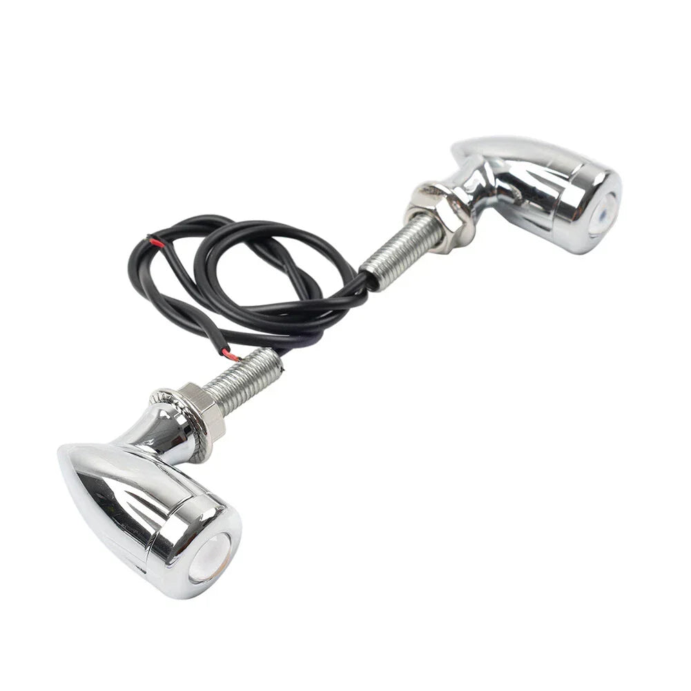 Mini Turn Signal Light Blinker 8mm Chrome for Bobber Cafe Racer