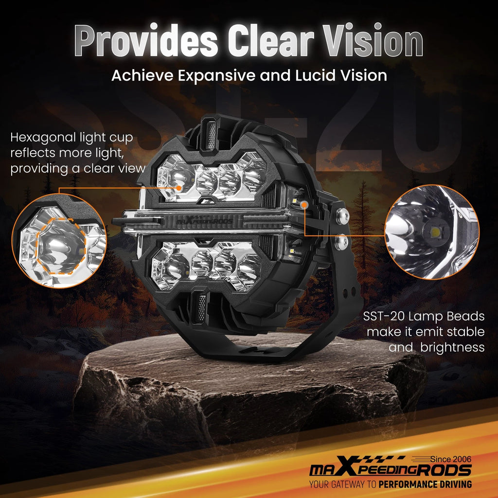 7" LED Driving Light for Truck SUV 4WD (IP68)