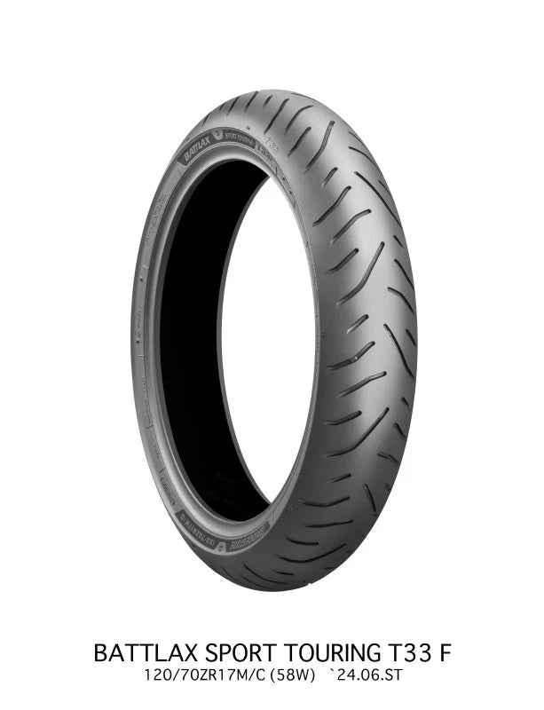 Bridgestone Battlax T33F Tire for Motorcycle (120/70R19, 60V, Front)
