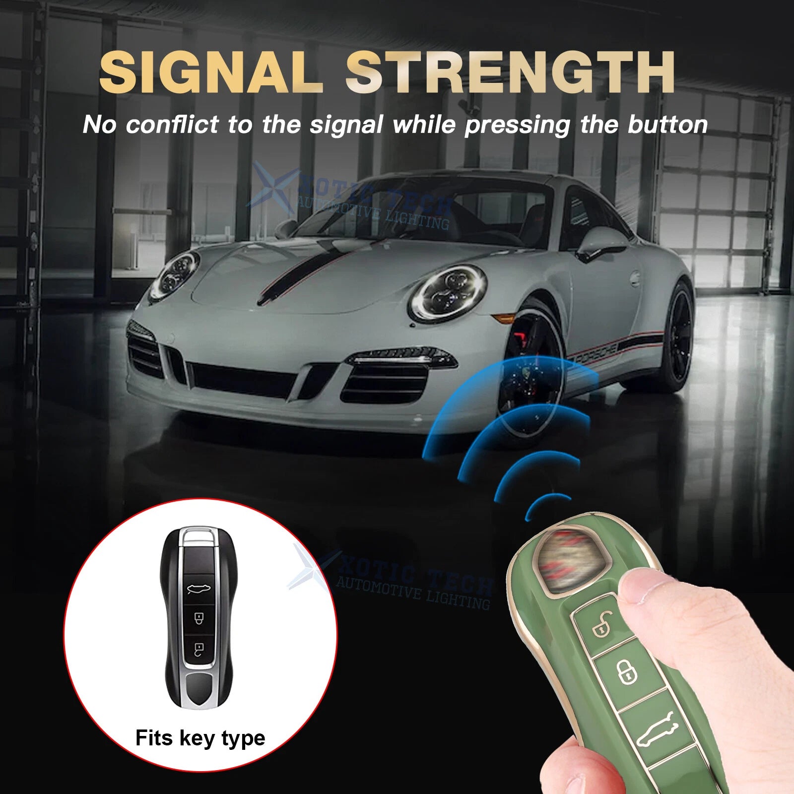 Key Fob Case for Porsche Panamera Cayenne Taycan 911 (2010-2024)