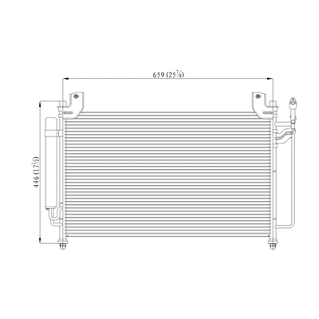 Replacement Aluminum A/C Condenser w/Receiver/Drier For 2007-2012 Mazda CX7