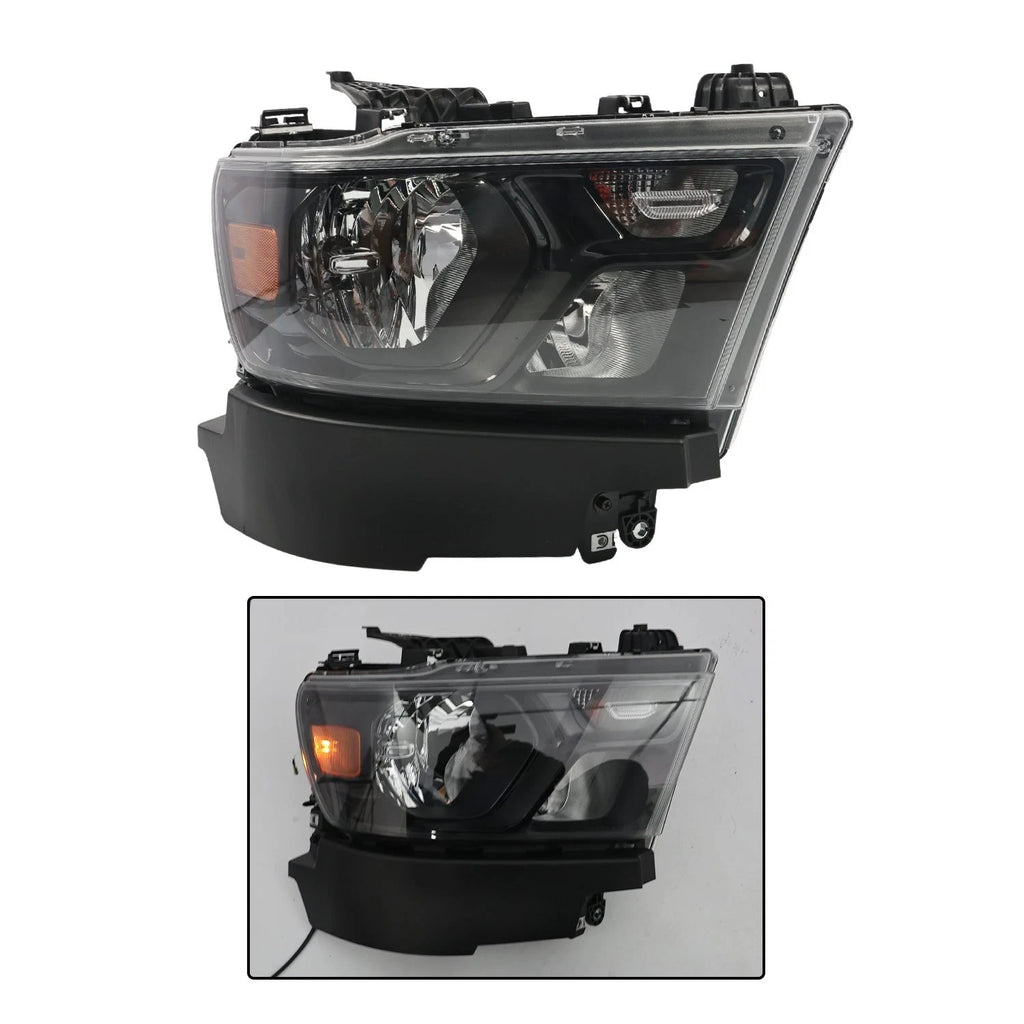 Halogen Headlight Assembly for Dodge Ram 1500 (2019–2023) Passenger Side Black