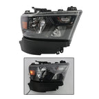 Halogen Headlight Assembly for Dodge Ram 1500 (2019–2023) Passenger Side Black