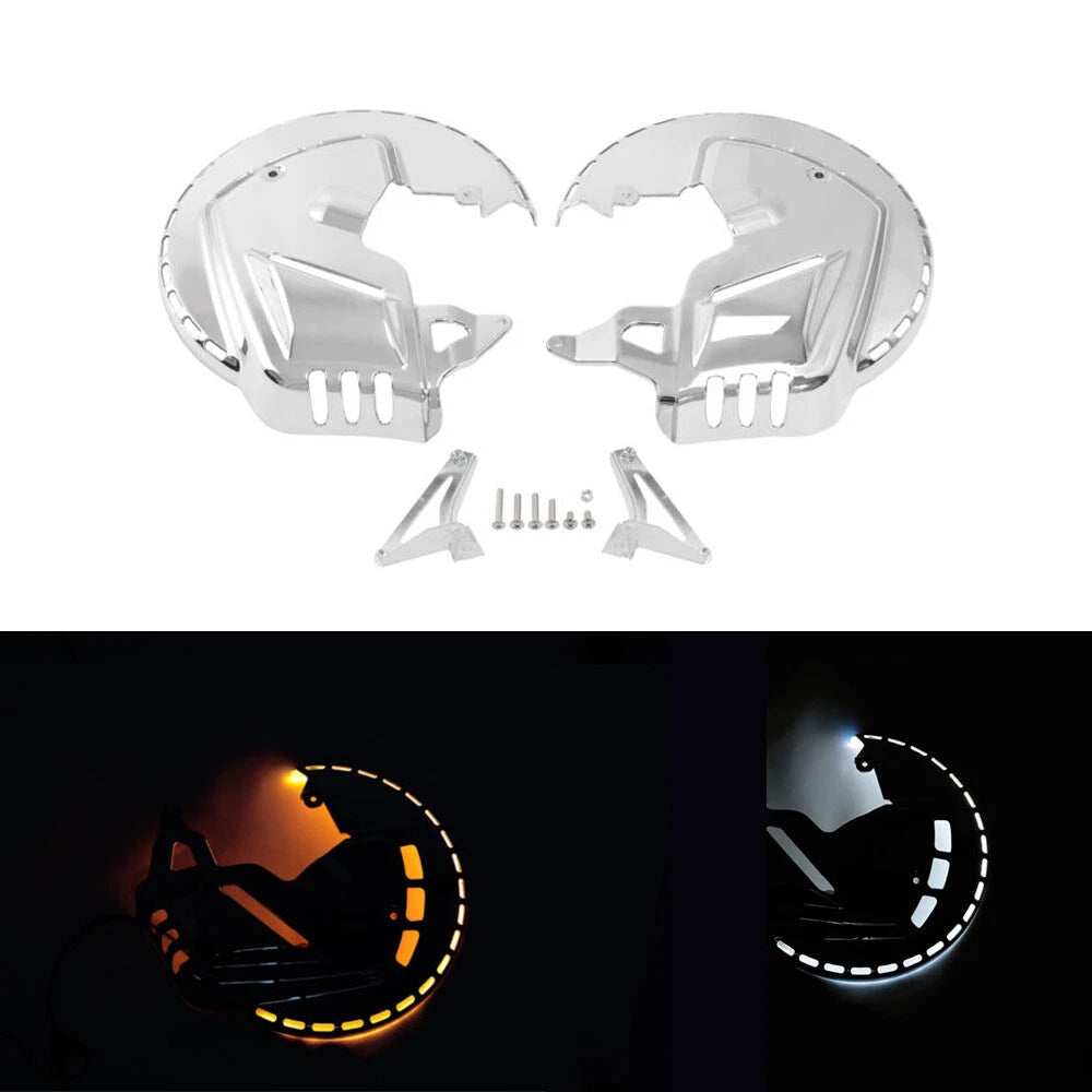 Front Brake Rotor Covers LED for Honda Goldwing 1800 (2001–2017) F6B (2013–2017)
