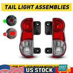 Pair Tail Lights for Nissan NV200 (2013–2017) Red Clear Lens