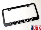 Matte Black Premium License Plate Frame with White Outline for Chevrolet Camaro (2010–2015)
