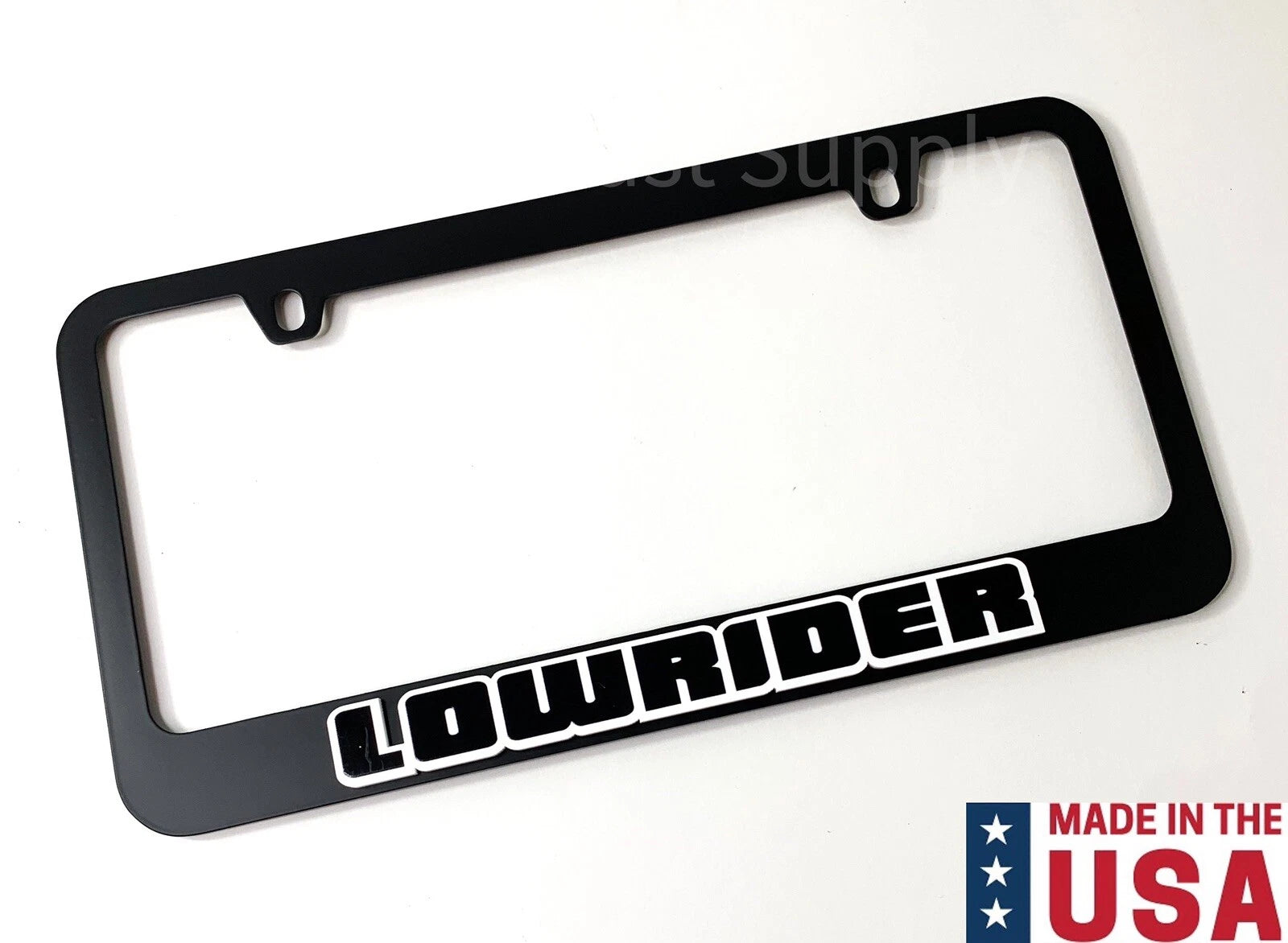 Matte Black Premium License Plate Frame with White Outline for Chevrolet Camaro (2010–2015)