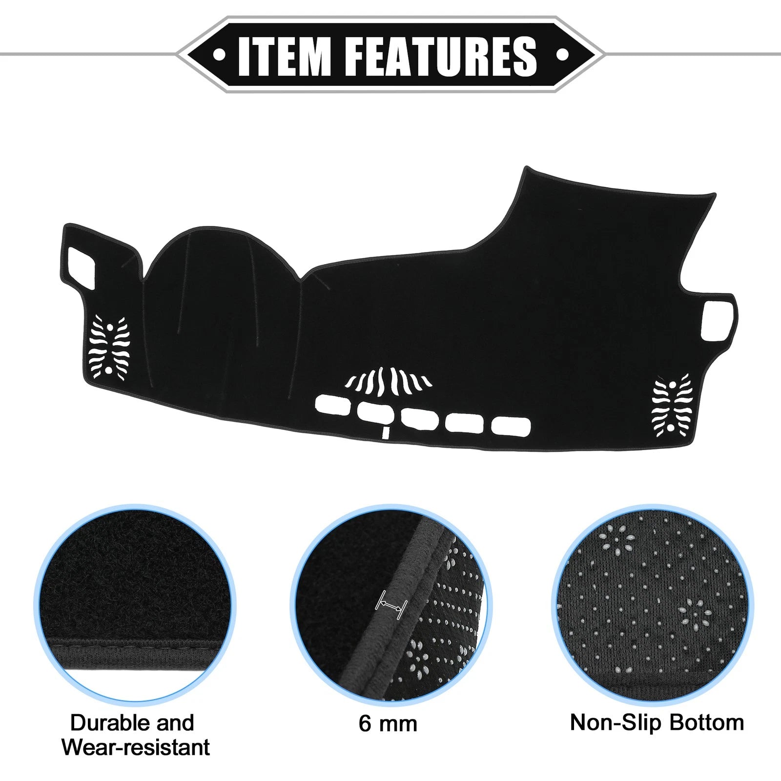 Dashboard Cover Mat for Lexus NX250 NX350 (2022–2023) Black