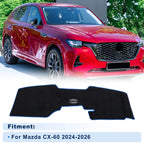 Dash Cover for Mazda CX-60 (2024–2026) Flannel Black with Blue Edge