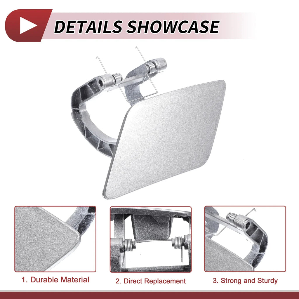 Front Left Washer Nozzle Cover for Mercedes-Benz S350 (2012-2013) Silver Tone