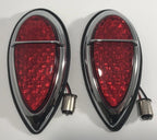 Tear Drop LED Tail Lights Pair with Gaskets for 1938–1939 Lincoln Zephyr