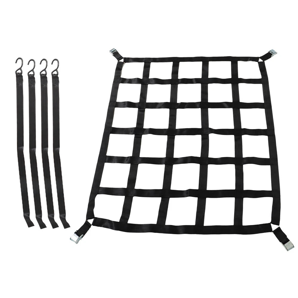 Cargo Net for Truck Bed 1100lbs 42" x 50" with Cam Buckles & S-Hooks
