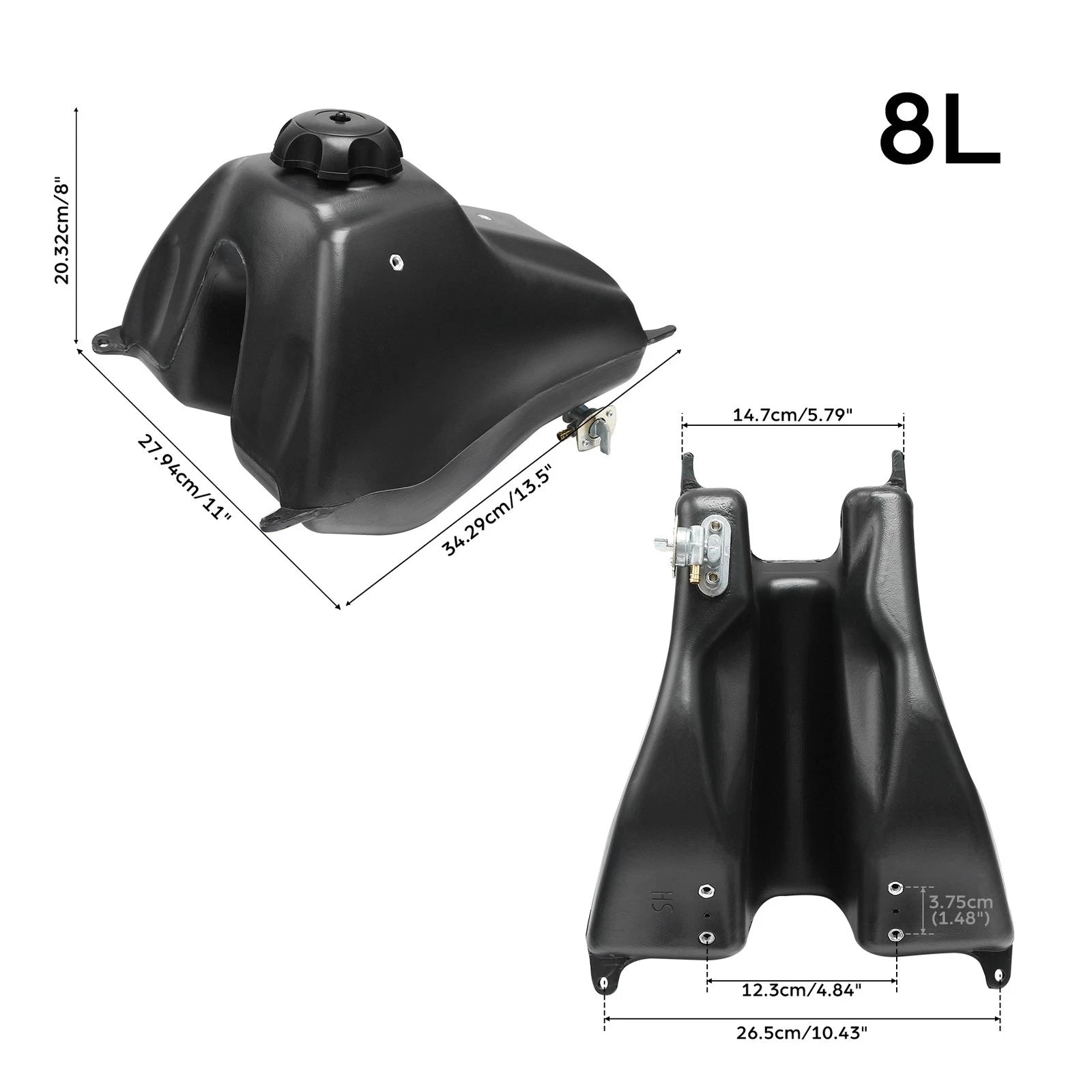 Fuel Gas Tank for Honda CRF70 CRF80 CRF100 (2004–2023)