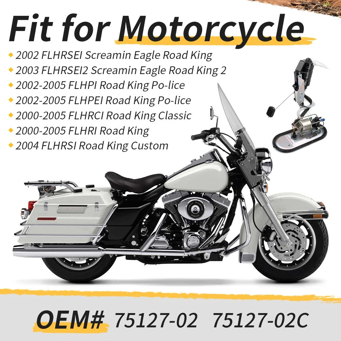 Fuel Pump Assembly for FLHP FLHR Road King Police Custom Screamin Eagle (2000–2005)
