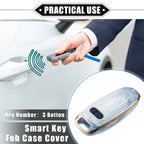 3X Remote Smart Key Fob Cover Case for Audi Q7 Q8 (2020–2021) TPU Blue