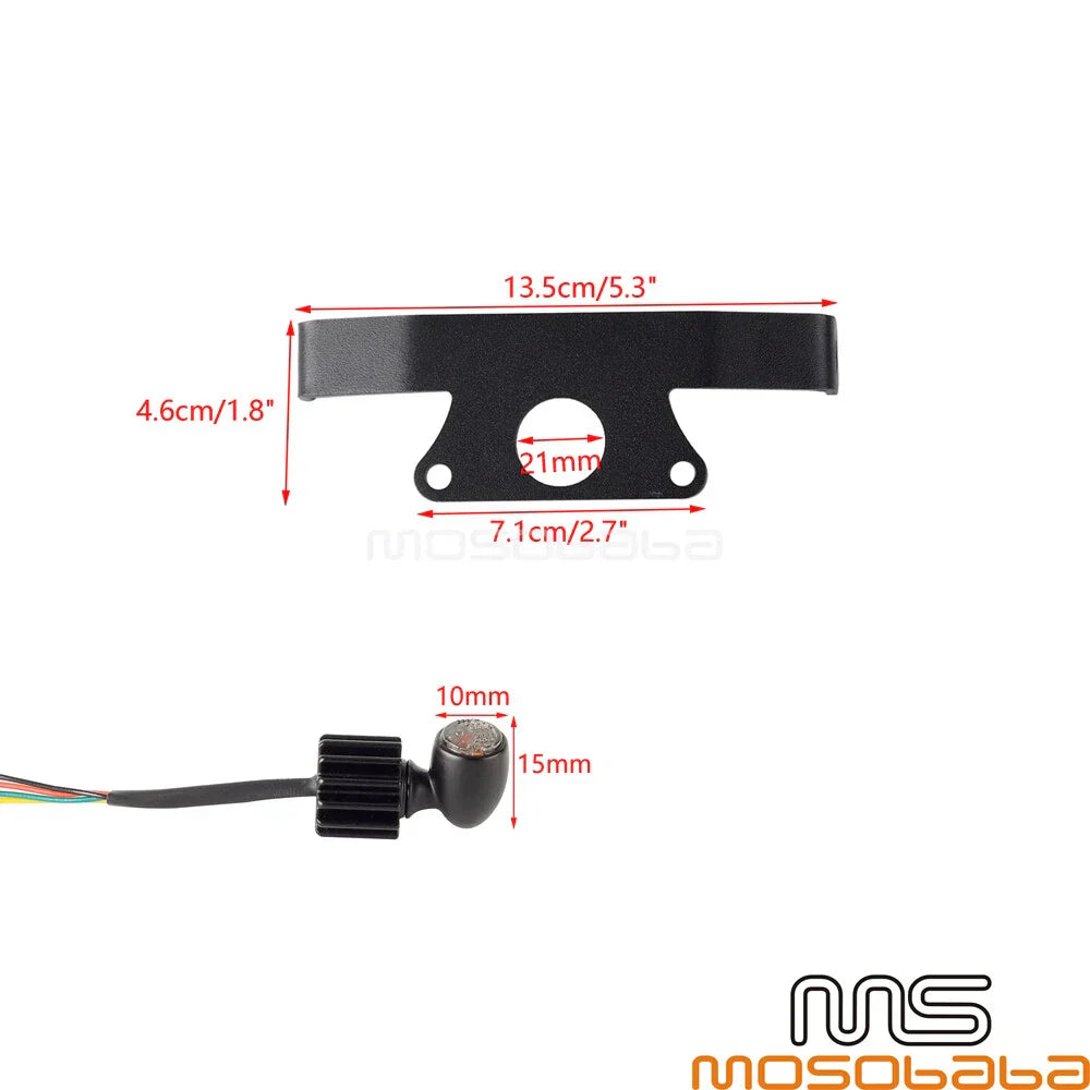 LED Rear Turn Tail Light License Plate Bracket Frame for Sportster S (2021-2023)
