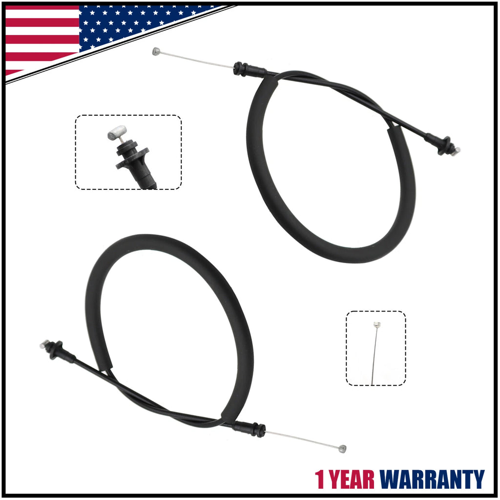 2X Rear Door Latch Cable 55275106 for Dodge Ram 1500 2500 3500 (1998–2002)
