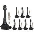 Set of 8 Ignition Coils & Spark Plugs for Infiniti FX45 M45 (2003–2008)