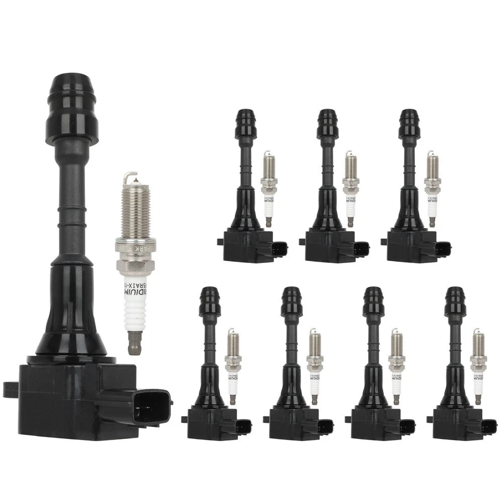 Set of 8 Ignition Coils & Spark Plugs for Infiniti FX45 M45 (2003–2008)