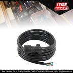 7-Way Trailer Cable Cord for Universal Use (16 Feet)