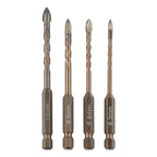 Set of 5 Hexagonal Handle Drill Bits for Glass and Concrete
