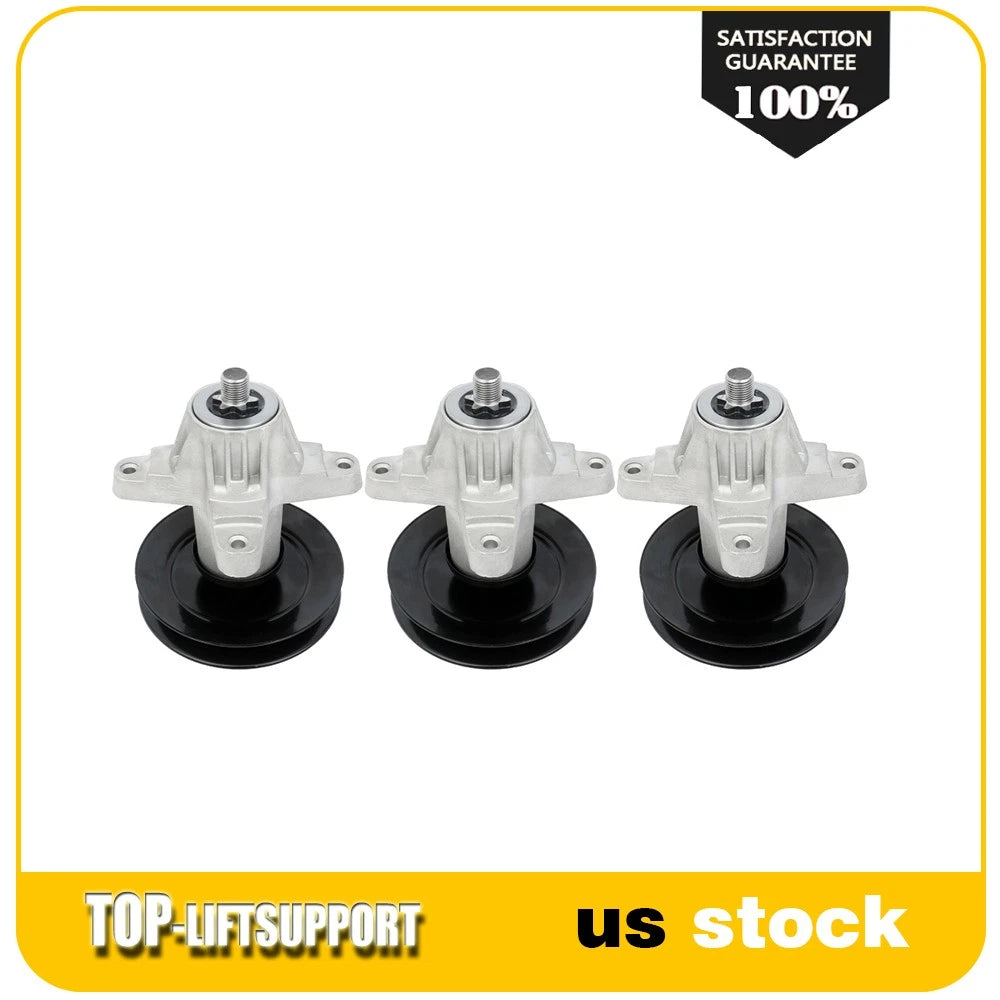 3 Pack Spindle Assembly with Pulley for Troy Bilt MTD