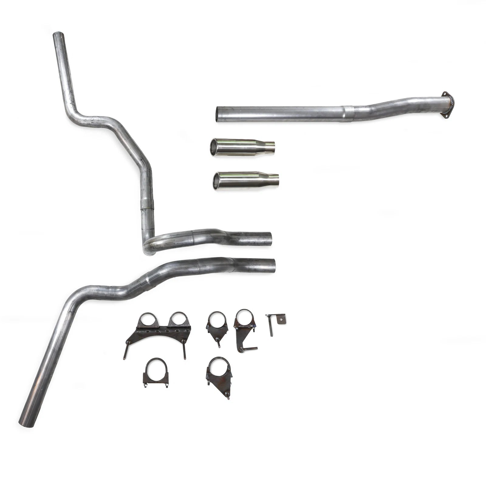 Dual Exhaust Kit for Toyota Tacoma (2016–2023) 2.5" No Muffler Rolled Edge Tip