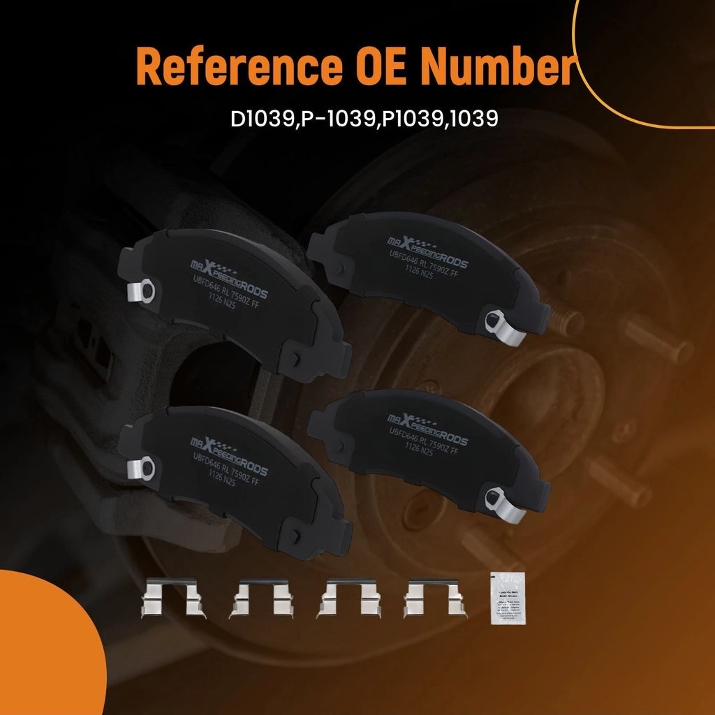 Front Ceramic Brake Pads Kit for Isuzu i-280 i-290 i-350 i-370 GMC Canyon (2006–2012)