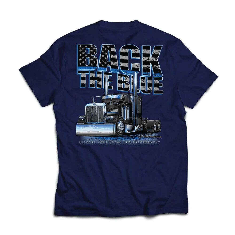 Back The Blue T-Shirt for Big Rig Trucks