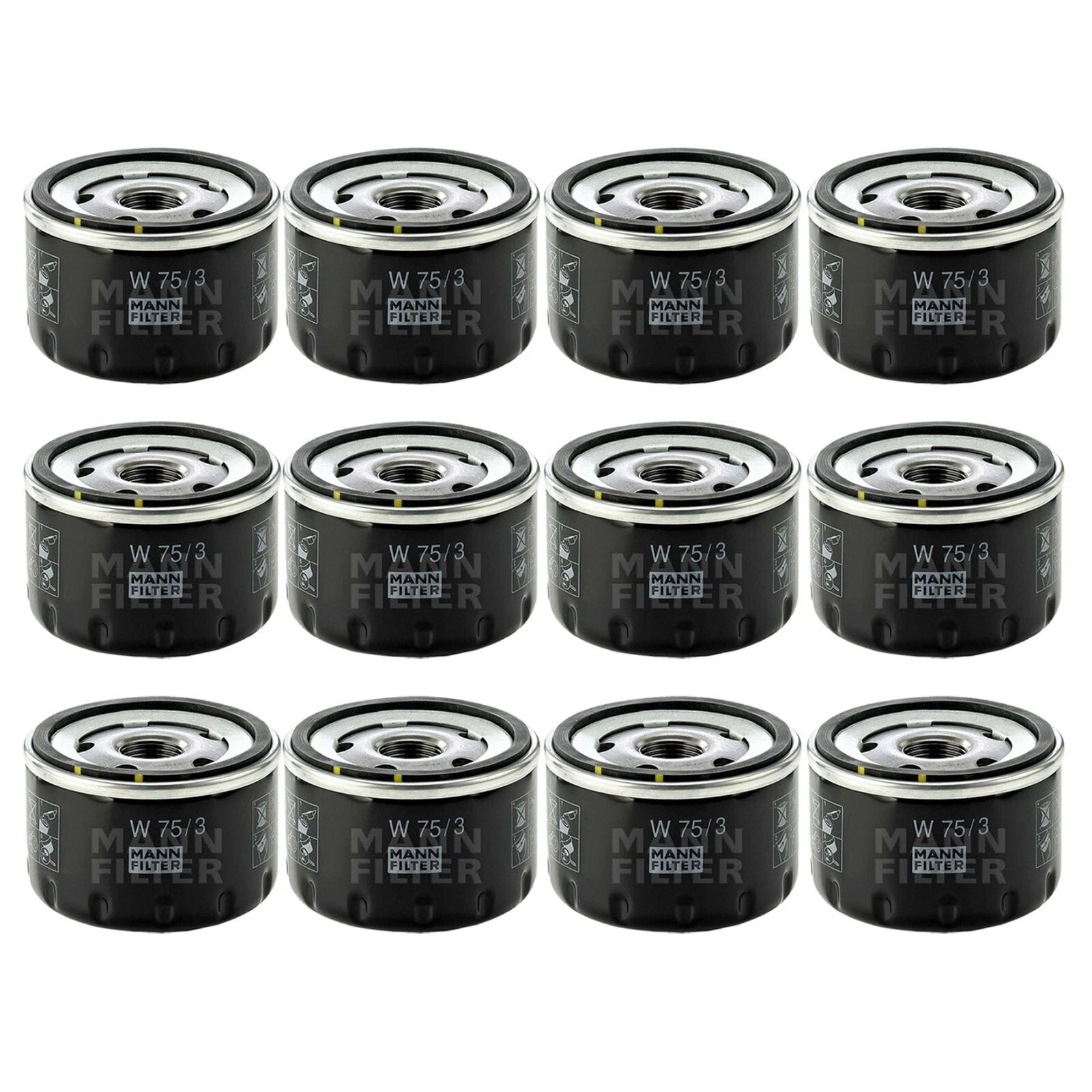 Set of 12 Engine Oil Filters W 75/3 for Ford GM Nissan Mazda Suzuki