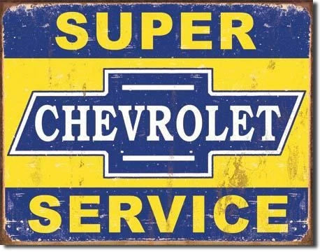 Vintage Replica Tin Metal Sign for Chevrolet Chevy SS Super Service (1355)