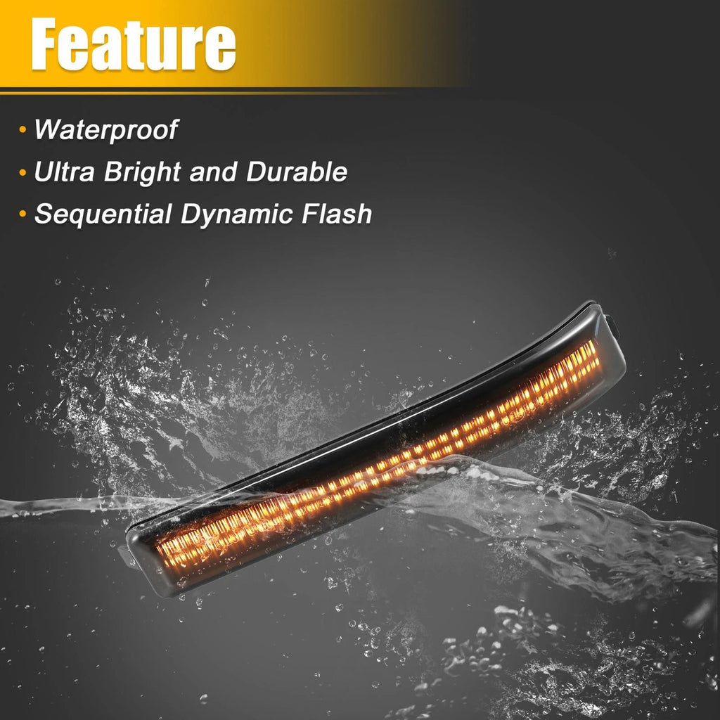 2X Turn Signal Light for Ford F-150 (2009–2014) 9L3Z-17E749-AA 9L3Z-17E748-AA