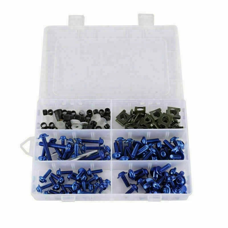Fairing Fender Fastener Kit for Motorcycle (177X) - Blue