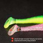 15pcs Spiral Soft Bait Fishing Wobblers 35mm Shrimp Flavor Selection