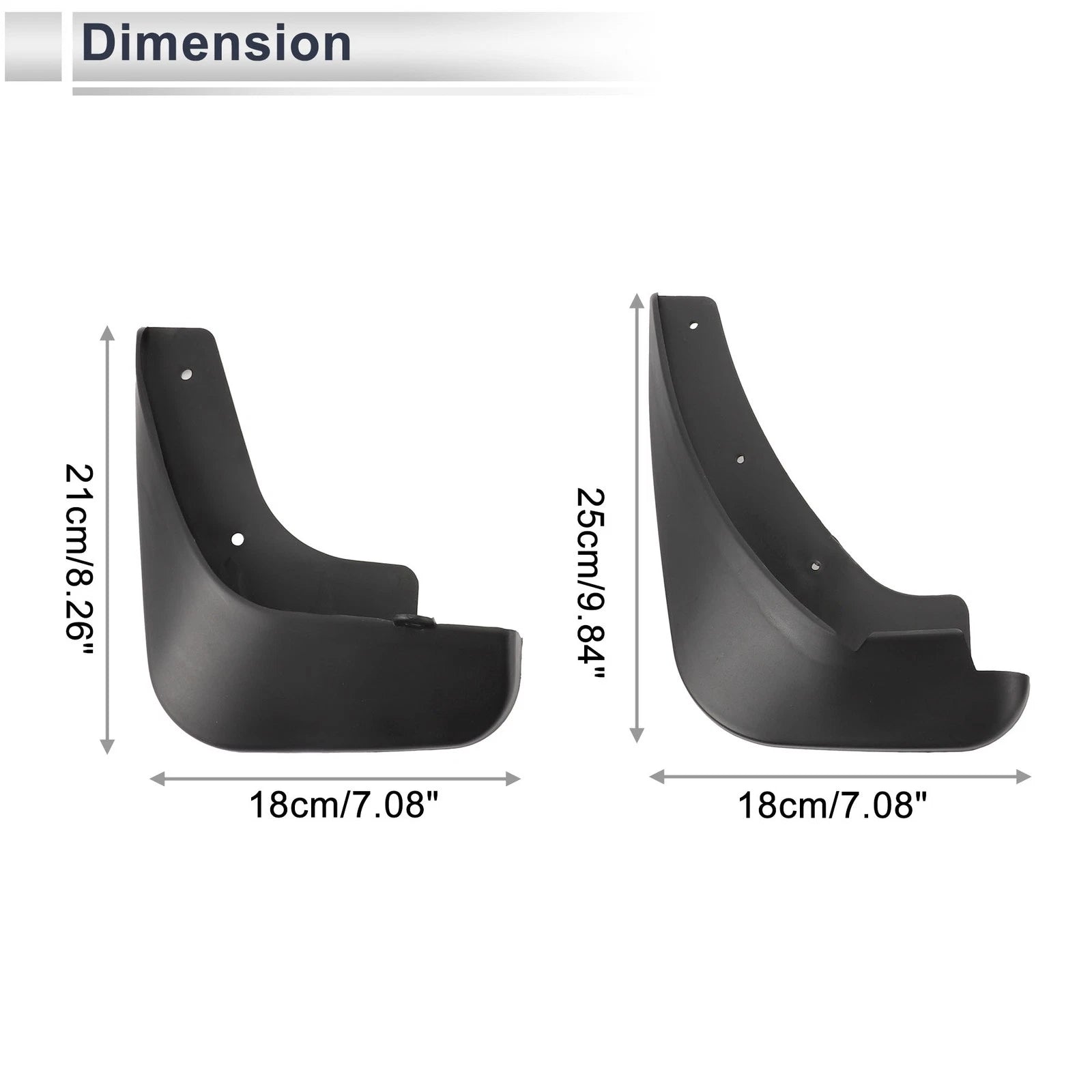 Set of 2 Mud Flaps Splash Guards for Mazda 3 (2011–2013)