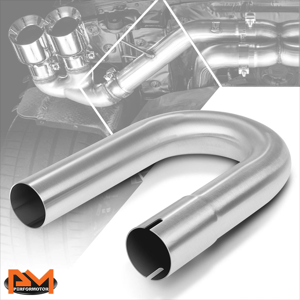 2" OD Stainless Steel Polished 180 Degree Slip-Fit Exhaust U-Bend for Universal