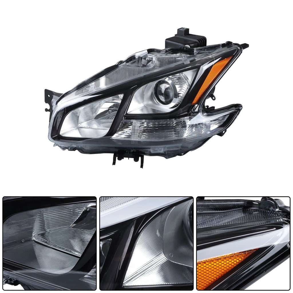 Headlight Assembly for Nissan Maxima (2009â2014) HID Dark Gray Left