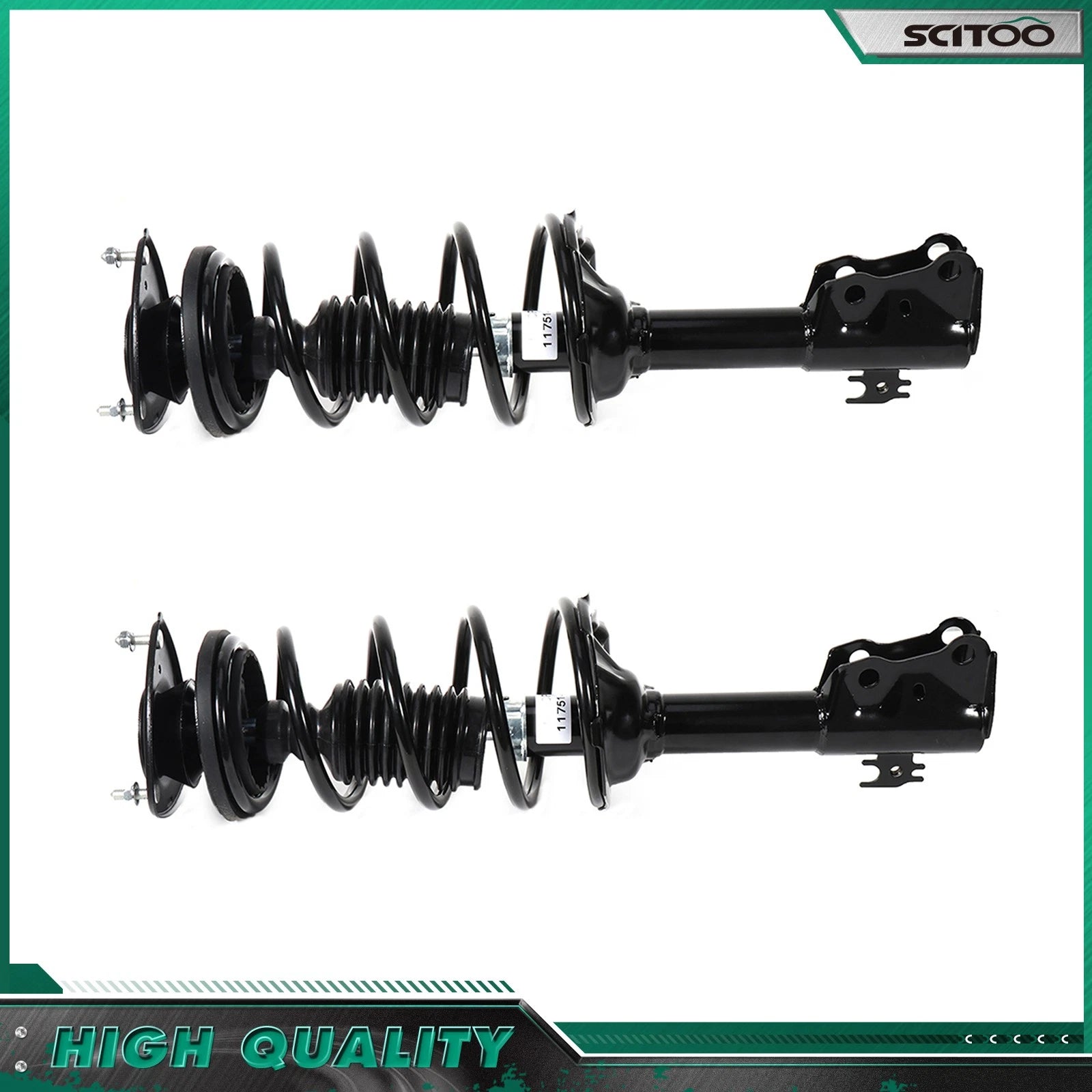 Front Pair Complete Strut Shock with Coil Spring Kits for Toyota Echo (2000–2005)