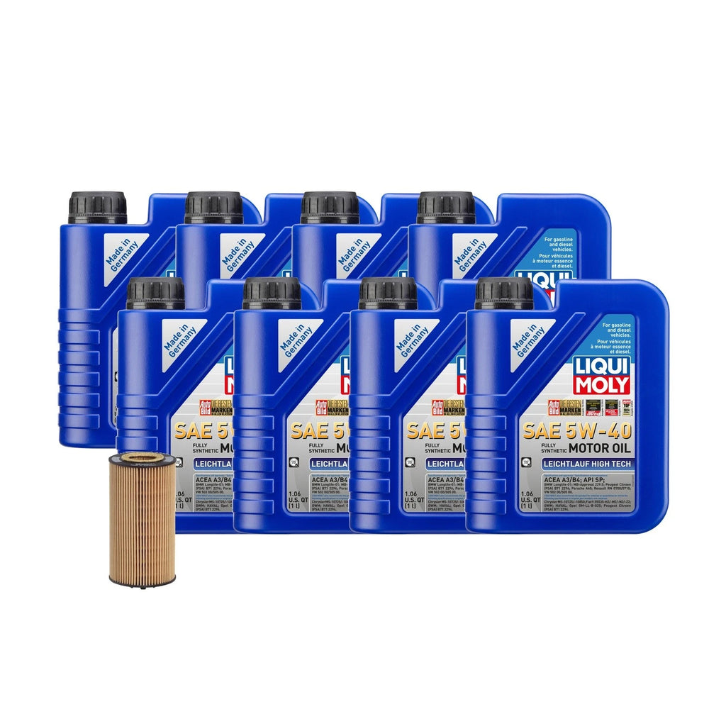 Oil Change Kit for Audi V8 4.2L (2003–2009) - 8L Liqui Moly 5W40, Hengst