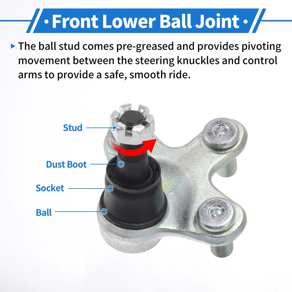 2X Front Lower Ball Joints for Honda Civic (2017–2021) No.K500415/51220TEAT01
