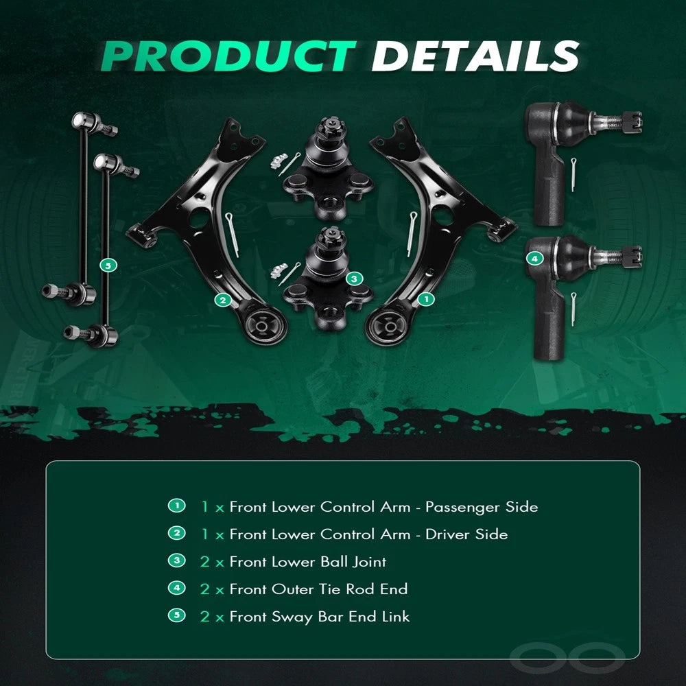 Front Lower Control Arm and Ball Joint for Pontiac Vibe Toyota Matrix (2003–2008)